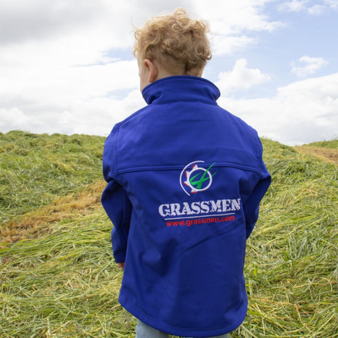 GRASSMEN SOFTSHELL JACKET BLUE 3-4